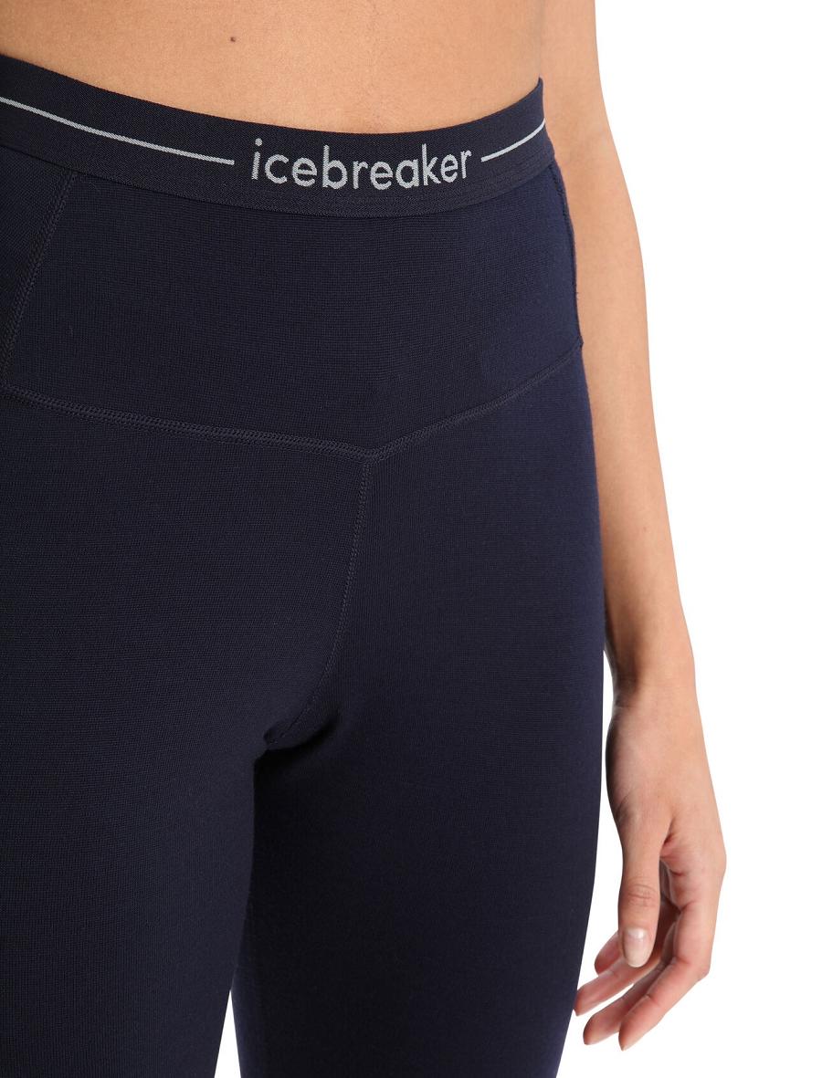 Midnight Navy Women's Icebreaker Merino 260 Tech High Rise Leggings | USA 1532KORI